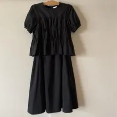 ソーノ　エアリーレイヤード ワンピース ブラックのサムネイル