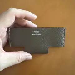ほぼ未使用　エルメス　カードケース　エトゥープ