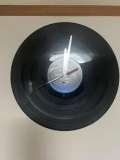 レコードプレーヤー型掛時計 ガラス ウォールクロック レコードプレーヤー 壁掛け時計