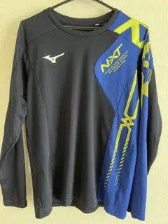 Mizuno ロングスリーブシャツ ネイビー/ブルー/イエロー