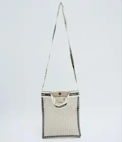 beautiful people×STUDIOS ビニールサコッシュ 新品 beautiful people - ビニールロゴテープ サコッシュバッグ (ブラック