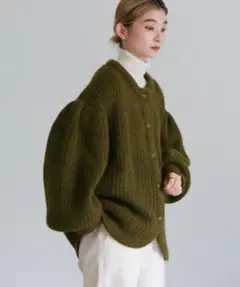 select MOCA 2022AWボリュームスリーブニットカーディガン