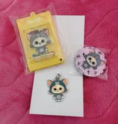 ボイネク TOM and JERRY キーホルダー ラメ缶バッジ メタルチャーム