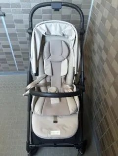 【美品】cybexメリオカーボン2024 アーモンドベージュ ドリンクホルダー付