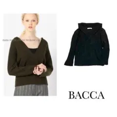 BACCA ニット　ウールセーラーカラープルオーバーセーター　長袖