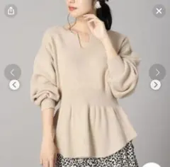 ペプラムニット ニット