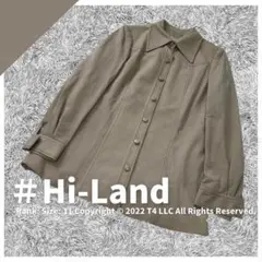 HI-LAND レディース シャツ アウター 秋春 ウール混 ✓2183