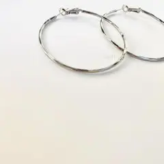 フープピアス 大きめ ピアス シルバーピアス P11