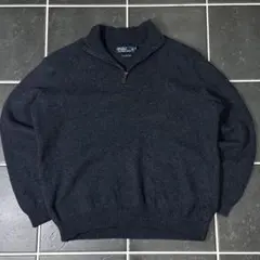 90s Polo Ralph Lauren ハーフジップ　ポニー無し　ラムウール