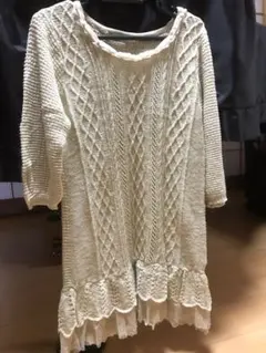春物ニットワンピース