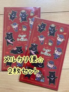 オーベア×ミーカちゃん シール　2枚セット　コラボ　ステッカー　台湾鉄道