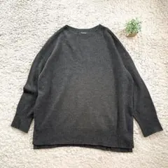 【UNTITLED】羊毛ニット セーター プルオーバー シルク カシミヤ混 M