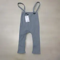 サスペンダー付き水色パンツ　90
