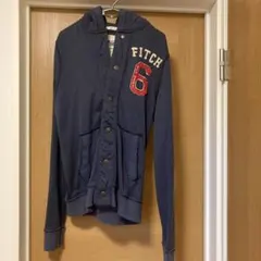 アバクロ Abercrombie & Fitch フード付きパーカー ネイビー