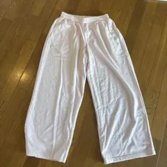 スウェットパンツ ピンク ワイドシルエット