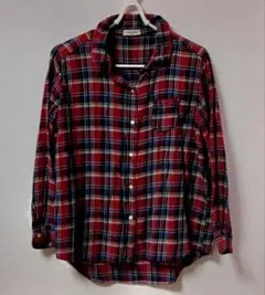 サマンサモスモス 赤チェック柄長袖シャツ フリーサイズ