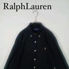 う*吉様 Ralph Lauren ブラック ボタンダウン長袖シャツ SLIM
