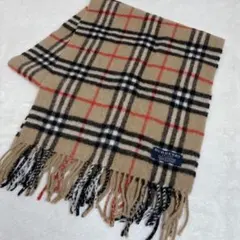 【美品】バーバリー ノバチェック マフラー カシミヤ　ストール　ショール