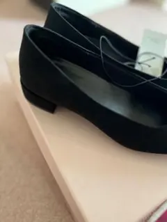 ブラックフラットパンプス 2cmヒール