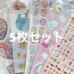 セリア シール ウォーターシール ぷくぷくシール ぷっくりシール 5枚