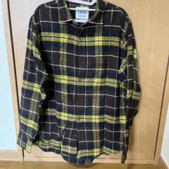 GLOBAL WORKフランネル チェック柄 長袖シャツ