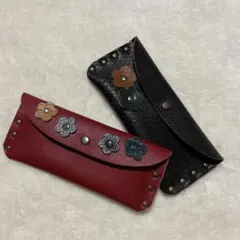 【期間限定値下げ】本革メガネケースor小物入れ2個セット