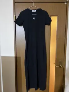 MARINE SERRE WHITE LINE レースニット マキシワンピース - メルカリ