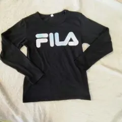 FILA フィラ プリント ロングTシャツ 長袖Tシャツ ロンT 150