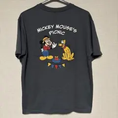 Disney 刺繍ミッキーマウス ピクニック Tシャツ