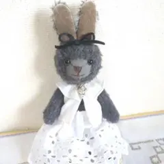 テディベア　作家　hirahira　ぬいぐるみ　うさぎ　　アンティーク
