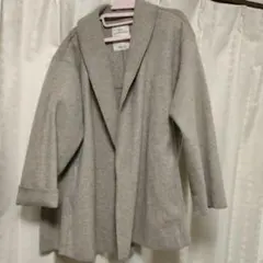 スタディオクリップ　ベージュニット ガウンコート