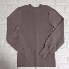 最終値下げ✨️リブ編みハイネックセーター ボタン付き　Techichi