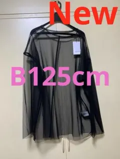 大きいサイズプルオーバー　新品タグ付き　メッシュシャツ　ブラックトップス　透け感