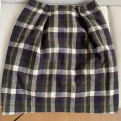 プードゥドゥ poudoudou ボックスチェックスカート