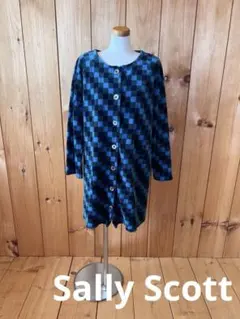 サリースコット/ジャケット/ライトコート/スプリングコート/M/グリーン×ブルー