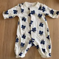 バースデイ　オーガニックコットン花柄ロンパース 70cm
