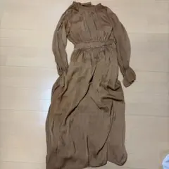 Ray BEAMS ロングワンピース ブラウン