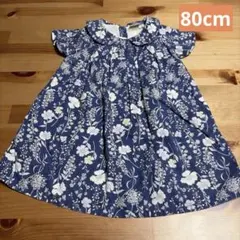 petit main プティマイン 花柄ワンピース 80cm