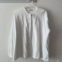 Samansa Mos2 ホワイト長袖シャツ Fサイズ