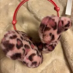 レオパード柄ファーイヤーマフ