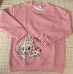 Labubu ピンク キャラクター スウェットシャツ