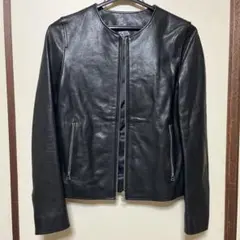 黒い羊革ジャケット Sサイズ
