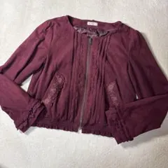axes femme スエード調 ジップアップ ブルゾンのサムネイル