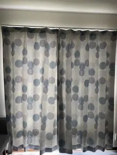 ドット柄 カーテン1級遮光 遮熱 フェンネル　100×200cm×2枚のサムネイル