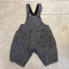 branshes グレー オーバーオールロンパース