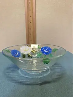 ZZ205【新品・未使用】茶碗　ガラス　馬盥　葡萄　広畑久仁彦　紙箱　茶道具 ZZ205【新品・未使用】茶碗 ガラス 馬盥 葡萄 広畑久仁彦 紙箱 茶道具