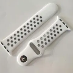 【38/40/41mm・S】AppleWatchバンド　ホワイト×グレー　互換