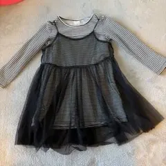 ZARA 120 ワンピース　ボーダー柄　長袖ワンピース