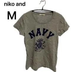 (SM03-91) niko and... NAVY ロゴTシャツ グレー Mのサムネイル