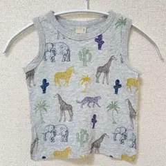 petit mainプティマイン 【110】 グレー タンク アニマル サファリ